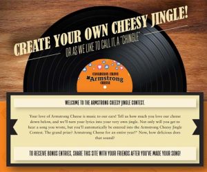 Create your own Cheesy Jingle Contest by Armstrong Cheese