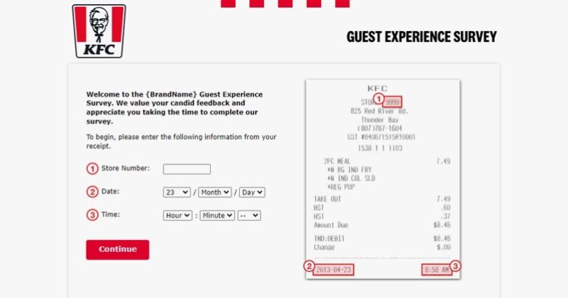 KFC Guest Experience Survey Contest