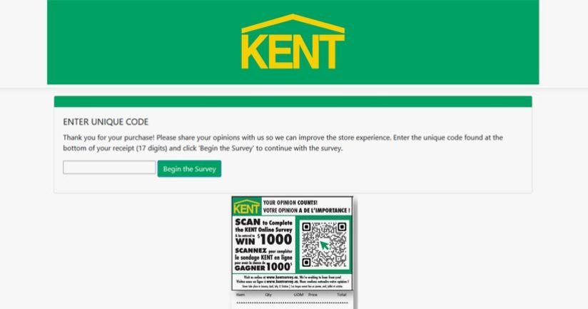 Kent Customer Survey Contest