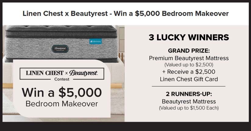 Linen Chest Beautyrest Bedroom Makeover Contest