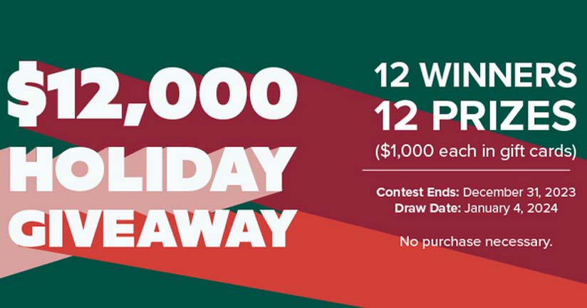 $12,000 Holiday Giveaways by Linen Chest