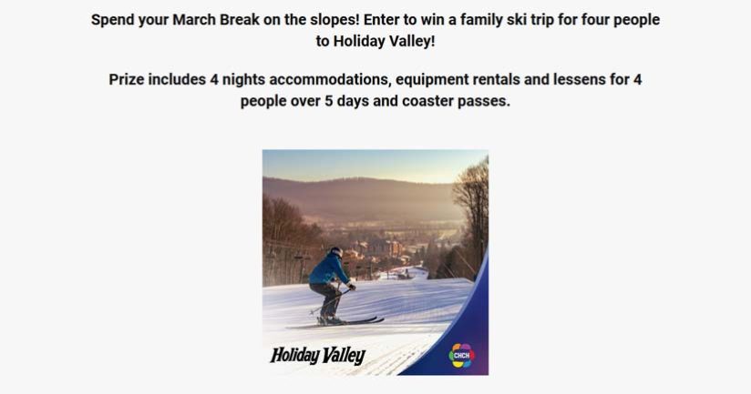 Holiday Valley Contest by CHCH TV